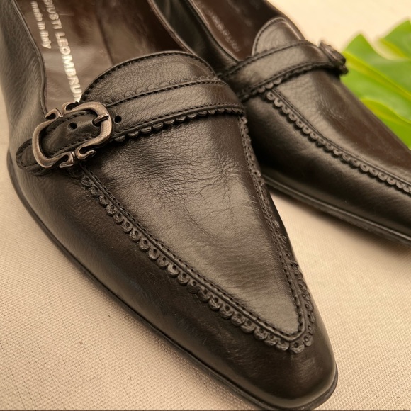 NWOT AGL Attilio Giusti Leombruni leather kitten heel sz 38.5 - Picture 7 of 11